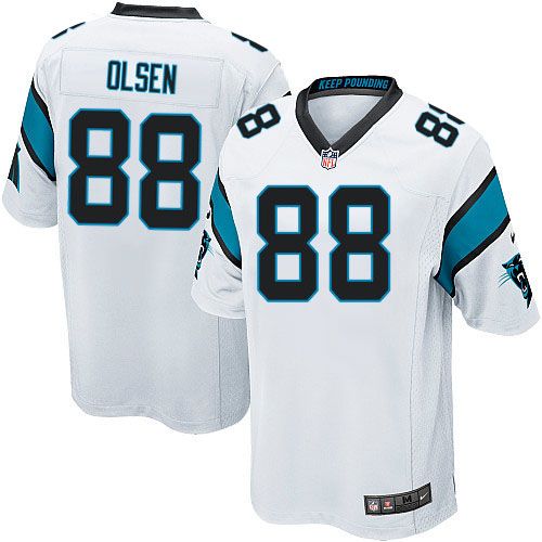 Nike Panthers #88 Greg Olsen White Youth Stitched NFL Elite Jersey