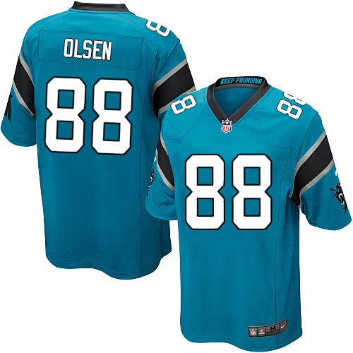 Nike Panthers #88 Greg Olsen Blue Alternate Youth Stitched NFL Elite Jersey