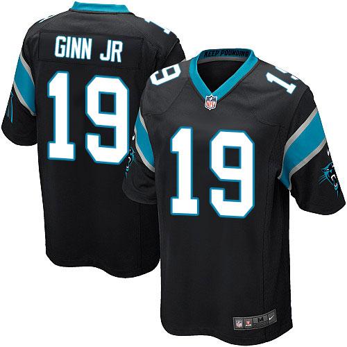 Nike Panthers #19 Ted Ginn Jr Black Team Color Youth Stitched NFL Elite Jersey
