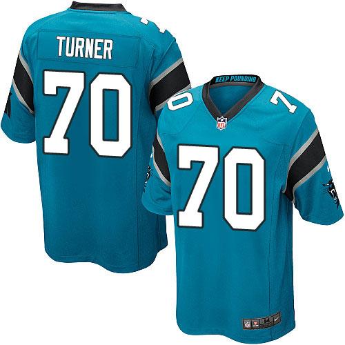 Nike Panthers #70 Trai Turner Blue Alternate Youth Stitched NFL Elite Jersey