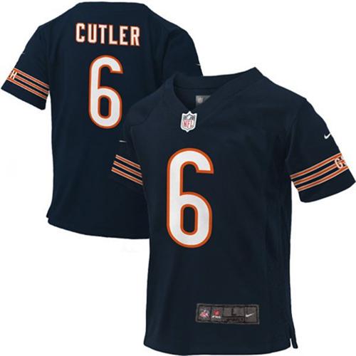 Toddler Nike Bears #6 Jay Cutler Navy Blue Team Color Stitched NFL Elite Jersey