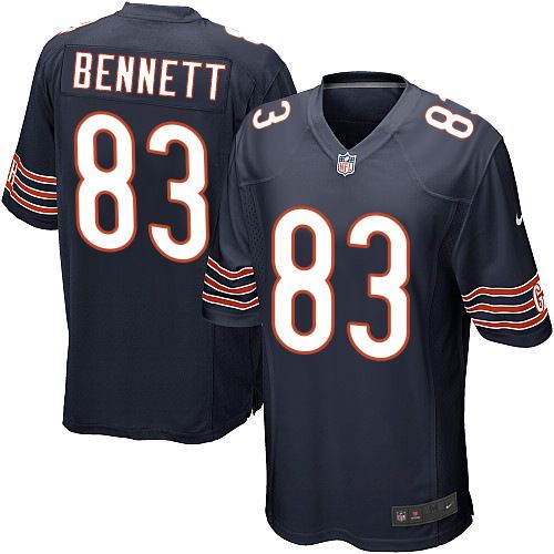 Nike Bears #83 Martellus Bennett Navy Blue Team Color Youth Stitched NFL Elite Jersey