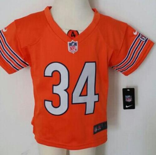 Toddler Nike Bears #34 Walter Payton Orange Alternate Stitched NFL Elite Jersey