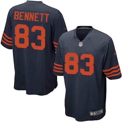 Nike Bears #83 Martellus Bennett Navy Blue 1940s Throwback Youth Stitched NFL Elite Jersey