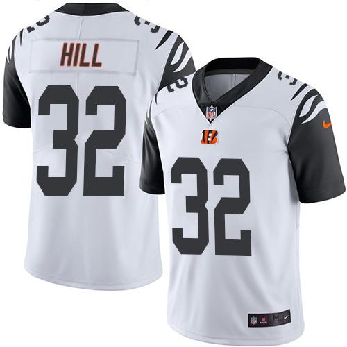 Nike Bengals #32 Jeremy Hill White Youth Stitched NFL Limited Rush Jersey