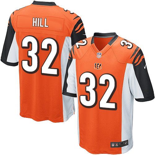 Nike Bengals #32 Jeremy Hill Orange Alternate Youth Stitched NFL Elite Jersey