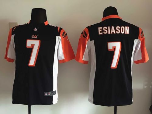 Nike Bengals #7 Boomer Esiason Black Team Color Youth Stitched NFL Elite Jersey