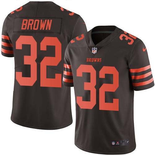 Nike Browns #32 Jim Brown Brown Youth Stitched NFL Limited Rush Jersey