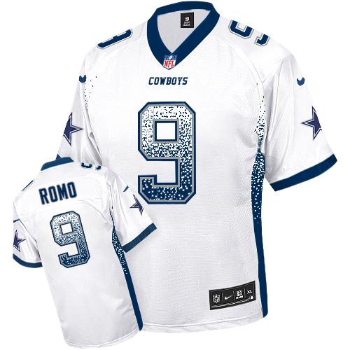 Nike Cowboys #9 Tony Romo White Youth Stitched NFL Elite Drift Fashion Jersey