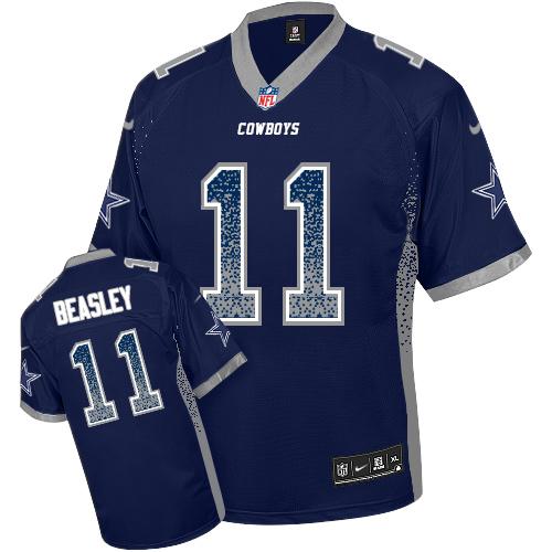 Nike Cowboys #11 Cole Beasley Navy Blue Team Color Youth Stitched NFL Elite Drift Fashion Jersey