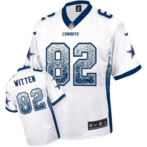 Nike Cowboys #82 Jason Witten White Youth Stitched NFL Elite Drift Fashion Jersey