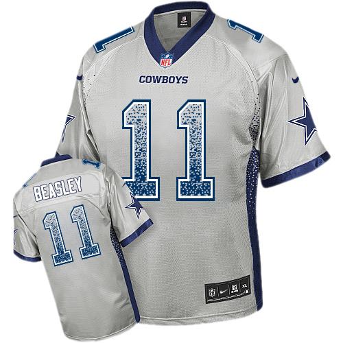 Nike Cowboys #11 Cole Beasley Grey Youth Stitched NFL Elite Drift Fashion Jersey