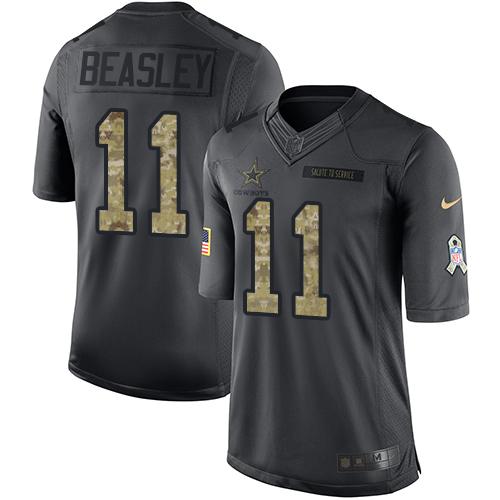 Nike Cowboys #11 Cole Beasley Black Youth Stitched NFL Limited 2016 Salute to Service Jersey