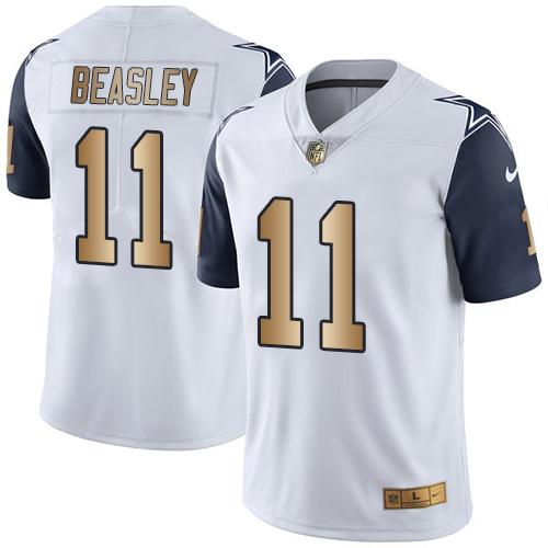 Nike Cowboys #11 Cole Beasley White Youth Stitched NFL Limited Gold ...