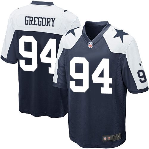 Nike Cowboys #94 Randy Gregory Navy Blue Thanksgiving Throwback Stitched NFL Elite Jersey