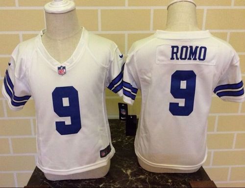 Toddler Nike Cowboys #9 Tony Romo White Stitched NFL Elite Jersey