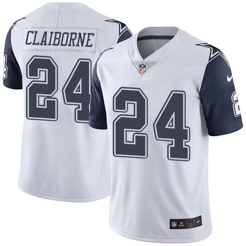 Nike Cowboys #24 Morris Claiborne White Youth Stitched NFL Limited Rush Jersey