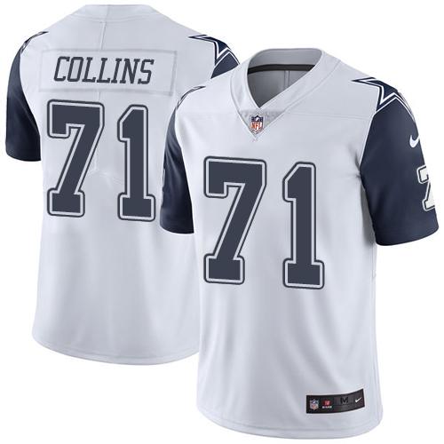 Nike Cowboys #71 La'el Collins White Youth Stitched NFL Limited Rush Jersey