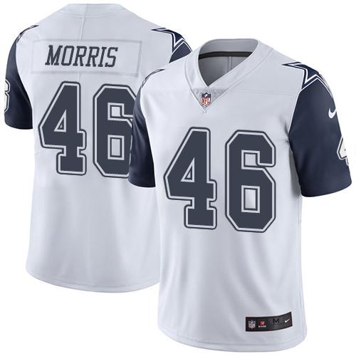 Nike Cowboys #46 Alfred Morris White Youth Stitched NFL Limited Rush Jersey