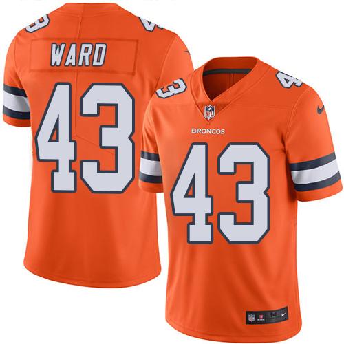 Nike Broncos #43 T.J. Ward Orange Youth Stitched NFL Limited Rush Jersey