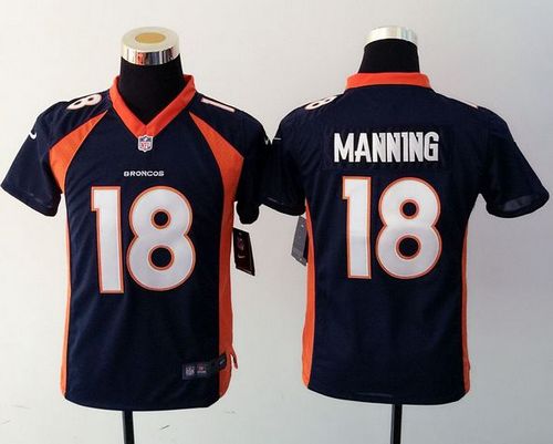 Nike Broncos #18 Peyton Manning Blue Alternate Youth Stitched NFL Elite Jersey