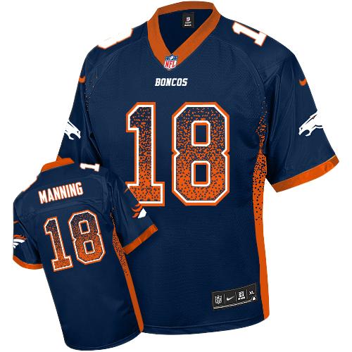 Nike Broncos #18 Peyton Manning Blue Alternate Youth Stitched NFL Elite Drift Fashion Jersey