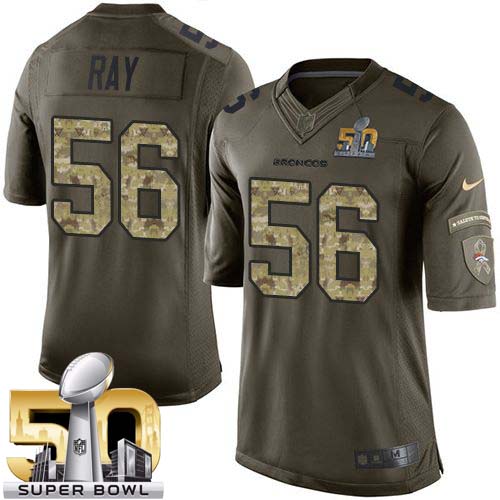 Nike Broncos #56 Shane Ray Green Super Bowl 50 Youth Stitched NFL Limited Salute to Service Jersey