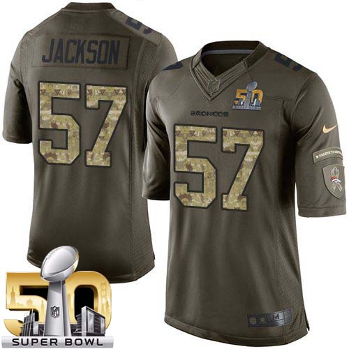 Nike Broncos #57 Tom Jackson Green Super Bowl 50 Youth Stitched NFL Limited Salute to Service Jersey