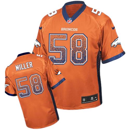 Nike Broncos #58 Von Miller Orange Team Color Youth Stitched NFL Elite Drift Fashion Jersey