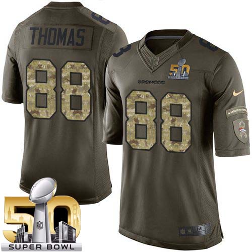 Nike Broncos #88 Demaryius Thomas Green Super Bowl 50 Youth Stitched NFL Limited Salute to Service Jersey