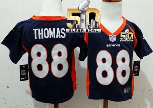 Toddler Nike Broncos #88 Demaryius Thomas Navy Blue Alternate Super Bowl 50 Stitched NFL Elite Jersey