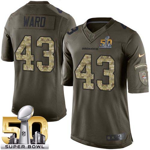 Nike Broncos #43 T.J. Ward Green Super Bowl 50 Youth Stitched NFL Limited Salute to Service Jersey