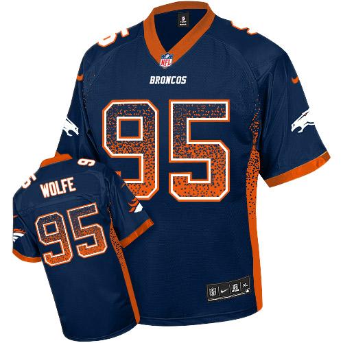 Nike Broncos #95 Derek Wolfe Blue Alternate Youth Stitched NFL Elite Drift Fashion Jersey