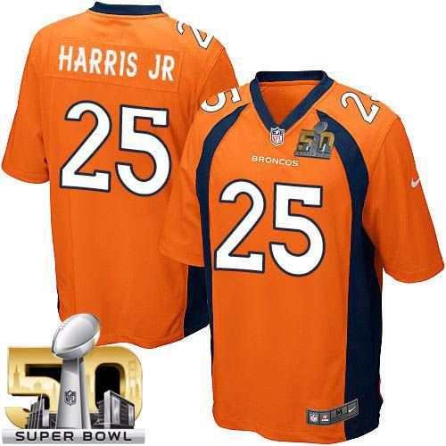 Nike Broncos #25 Chris Harris Jr Orange Team Color Super Bowl 50 Youth Stitched NFL New Elite Jersey