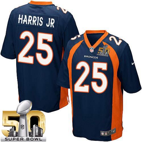 Nike Broncos #25 Chris Harris Jr Blue Alternate Super Bowl 50 Youth Stitched NFL New Elite Jersey