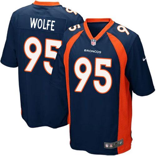 Nike Broncos #95 Derek Wolfe Blue Alternate Youth Stitched NFL New Elite Jersey