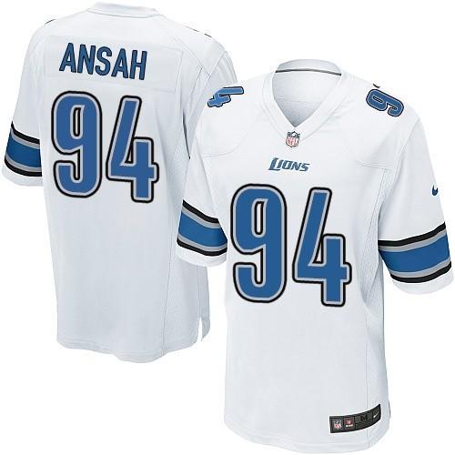 Nike Lions #94 Ziggy Ansah White Youth Stitched NFL Elite Jersey