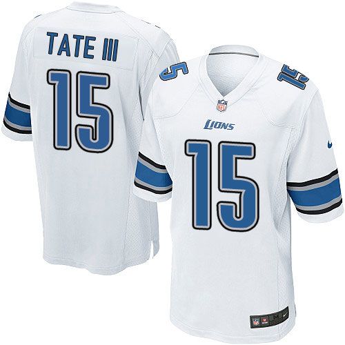 Nike Lions #15 Golden Tate III White Youth Stitched NFL Elite Jersey