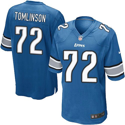 Nike Lions #72 Laken Tomlinson Light Blue Team Color Youth Stitched NFL Elite Jersey