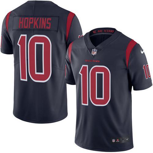 Nike Texans #10 DeAndre Hopkins Navy Blue Youth Stitched NFL Limited Rush Jersey