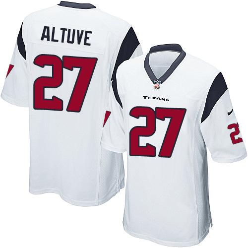 Nike Texans #27 Jose Altuve White Youth Stitched NFL Elite Jersey