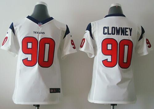Nike Texans #90 Jadeveon Clowney White Youth Stitched NFL Elite Jersey