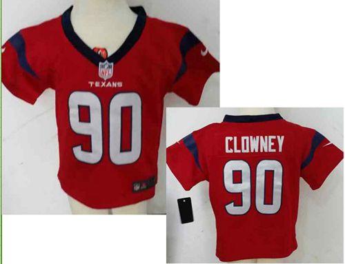 Toddler Nike Texans #90 Jadeveon Clowney Red Alternate Stitched NFL Elite Jersey