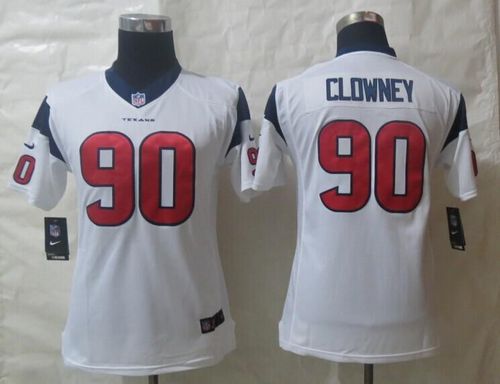 Nike Texans #90 Jadeveon Clowney White Youth Stitched NFL Limited Jersey