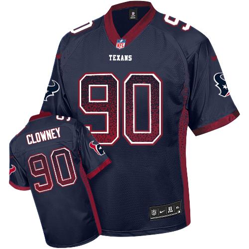 Nike Texans #90 Jadeveon Clowney Navy Blue Team Color Youth Stitched NFL Elite Drift Fashion Jersey