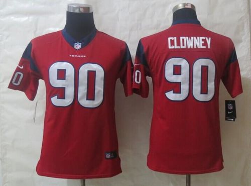Nike Texans #90 Jadeveon Clowney Red Alternate Youth Stitched NFL Limited Jersey