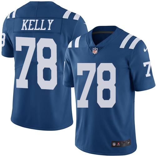 Nike Colts #78 Ryan Kelly Royal Blue Youth Stitched NFL Limited Rush Jersey