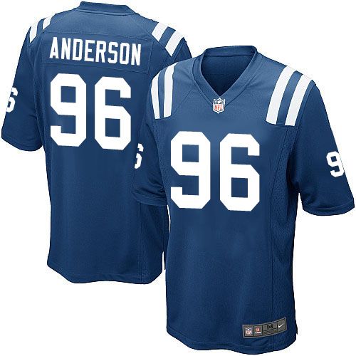 Nike Colts #96 Henry Anderson Royal Blue Team Color Youth Stitched NFL Elite Jersey
