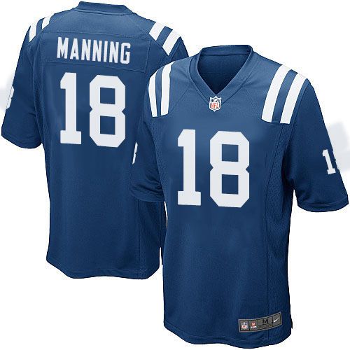 Nike Colts #18 Peyton Manning Royal Blue Team Color Youth Stitched NFL Elite Jersey