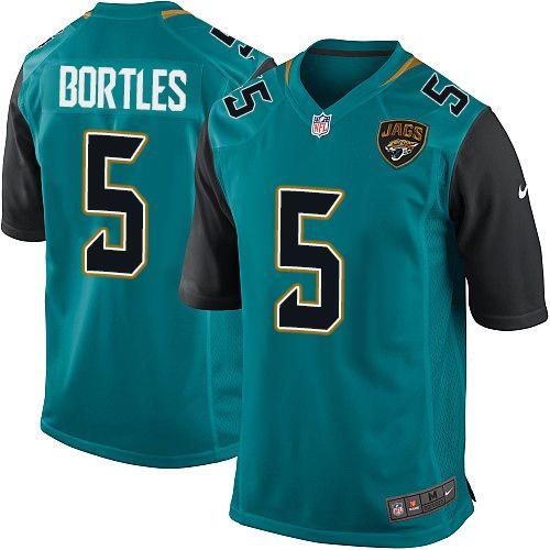 Nike Jaguars #5 Blake Bortles Teal Green Team Color Youth Stitched NFL Elite Jersey